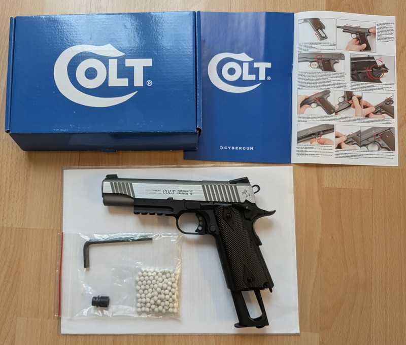 Imagen 1 de Cybergun Colt Rail Colt 1911 Rail Gun 6mm CO2 GBB Airsoft Pistole
