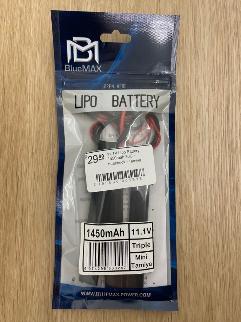 Image 1 for Lipo batterij nieuw 11.1V nunchuck - Tammiya 1450mA 30C