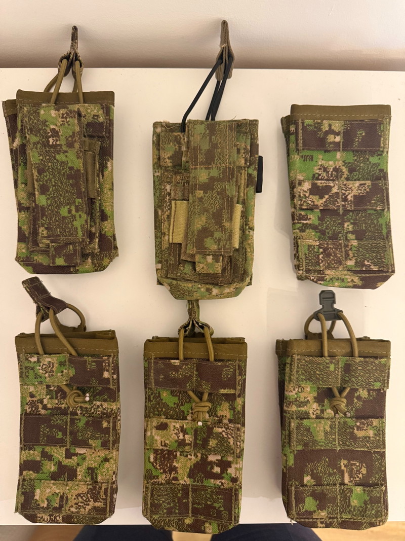 Imagen 1 de 6x Pouches Magazintaschen Magpouch Pencott Greenzone M4, AR15, AK, G36 groß