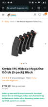 Imagen para 5 Krytac midcap m4 magazijnen 150bbs