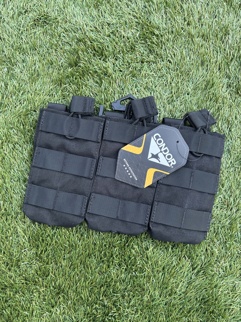 Bild 1 für Te koop: Condor Open Top 3 Mag Pouch Zwart  Nieuw