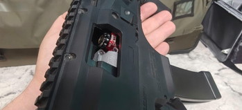 Image 4 for FULLY UPGRADED BRUSHLESS ASG Scorpion Evo 3 , 6 mags, high performance battery and front panel with novritsch pouches
