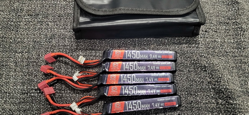 Imagen 1 de Bluemax 1450mAh LiPo 7.4V 30C stick deans