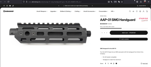 Bild für (GESUCHT) AAP-01 SMG Handguard + TTI AAP-01 AR Stock Adapter