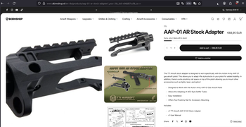 Bild 2 für (GESUCHT) AAP-01 SMG Handguard + TTI AAP-01 AR Stock Adapter