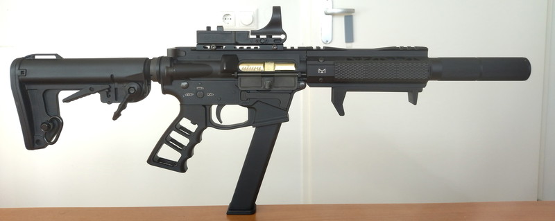 Afbeelding 1 van TWS 9mm SBR GBB - BLACK