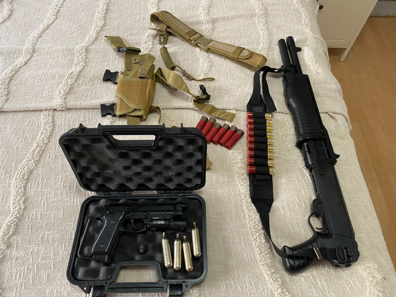 Image 1 for Franchi SPAS 12 + kwc pt92 barret + carry case