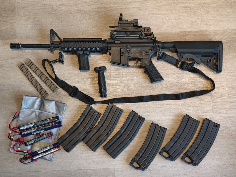 Afbeelding 1 van complete set AEG M4 SOPMOD met nanoGATE, SHS high torque en SHS 13:1 gearset