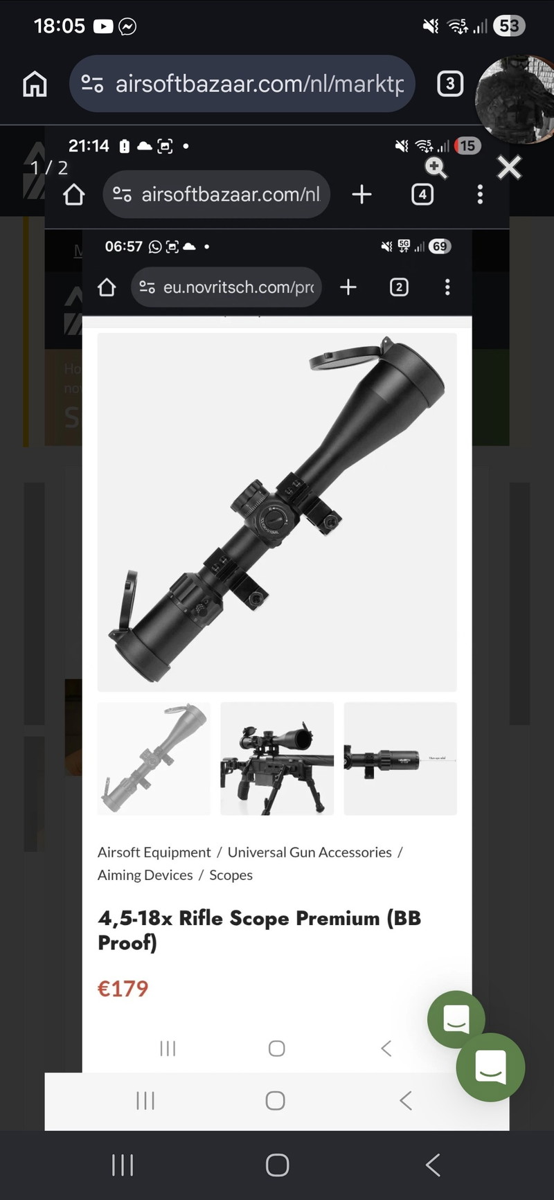 Image 1 for Novritsch bb-proof sniper scope