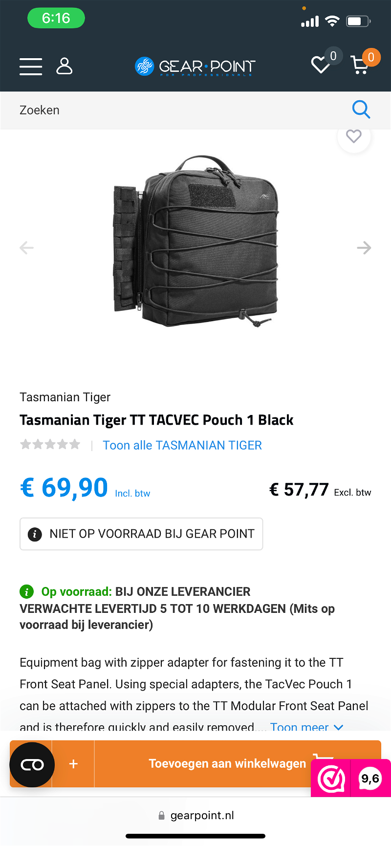 Image 1 for Tasmanian tiger tacvech pouch 1 prijs inclusief verzending
