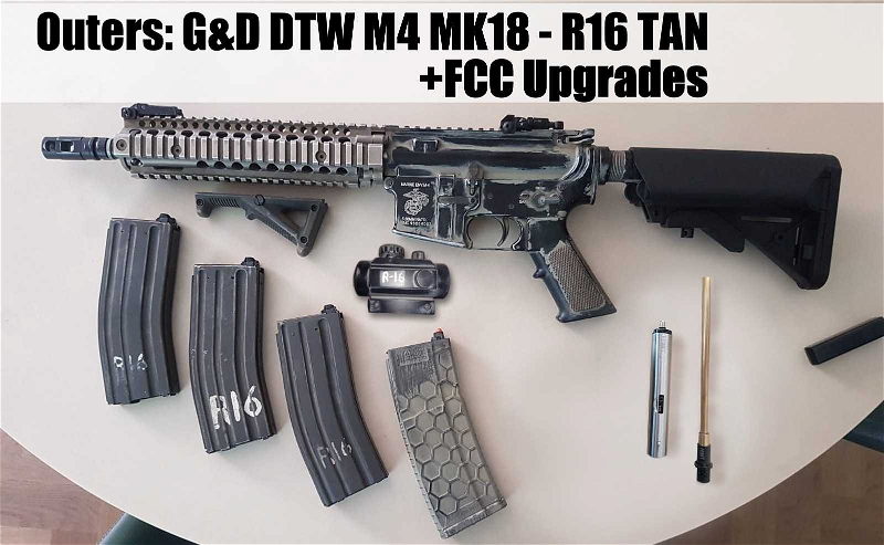 Image 1 for Outers G&D DTW M4 MK18 - R16 TAN (FFC upgrades)