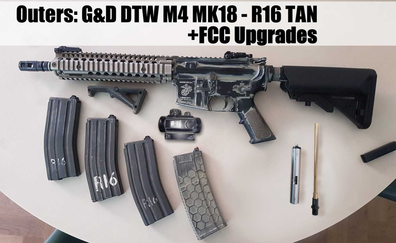 Imagen 1 de Outers G&D DTW M4 MK18 - R16 TAN (FFC upgrades)