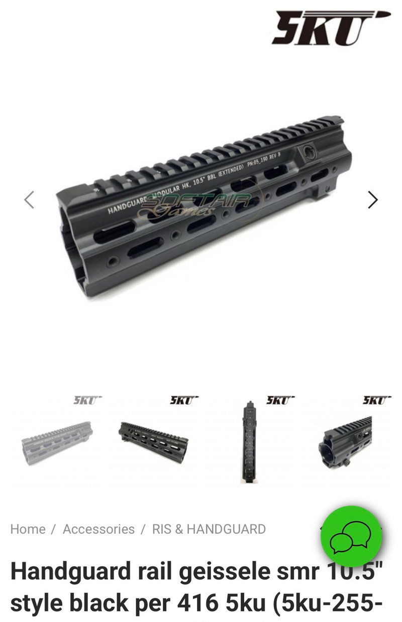 Bild 1 für Handguard rail geissele smr 10.5