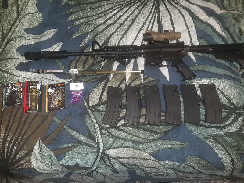 Image 1 for TOKYO MARUI MWS M4A1 + 6 MAGS + 470mm Crazy Jet Inner Barrel