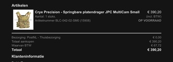 Imagen 3 de Crye precision jpc 1.0 (small) and 2x protection group Denmark level IV plates