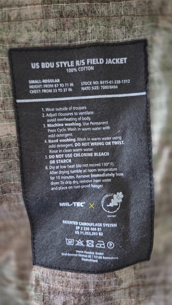 Imagen 5 de Phantomleaf camouflage set broek en jas (maat S/M)