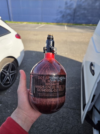 Afbeelding 2 van tank carbon Hk-army 0.8L / End cap Monk