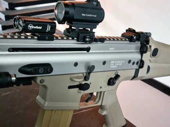 Afbeelding 3 van Zeer nette WE SCAR-L GBBR Open Bolt | Tan | MK16 MOD