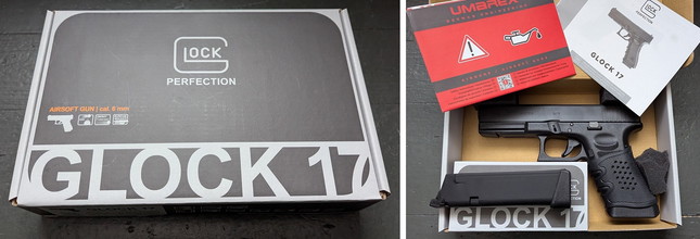 Imagen para GHK Glock 17 GBB Steel Slide Version, +2 mag plate, rubber grip, Glock case