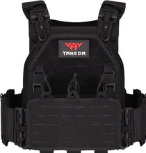 Bild für YAKEDA black Tactisch vest voor heren, 1000D nylon, snelsluiting, lasersnit, modulair vest, licht