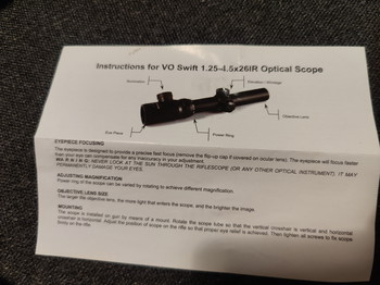 Image 4 for VO Swift 1.25-4.5x26IR Optical Scope