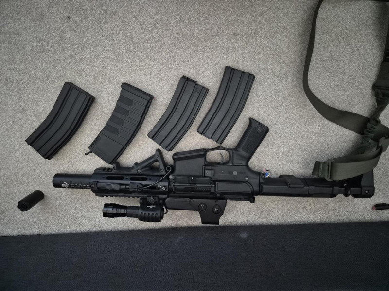 Image 1 for Ares Amoeba AM15 AEG  Upgraded + 4 magazijnen & onderdelen