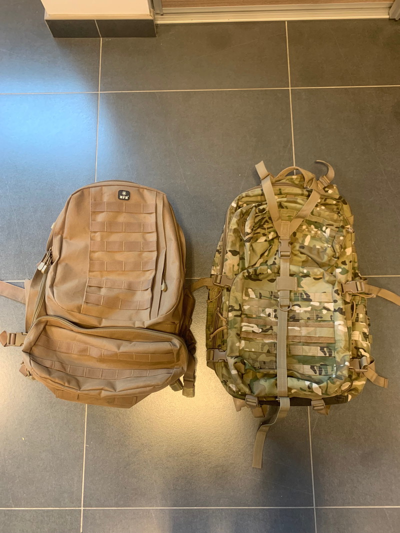 Afbeelding 1 van Invader gear multicam rugzak 50l & MFH tan 3day assault pack