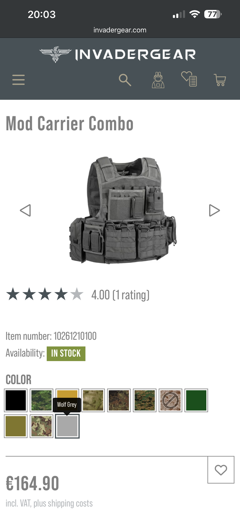 Image 1 for Invader gear : mod carrier combo