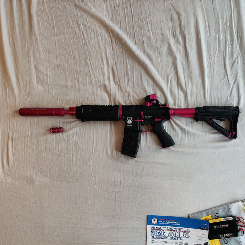 Image 1 for G&G GR4 G26 BP BLACK/PINK ELECTRIC BLOW BACK