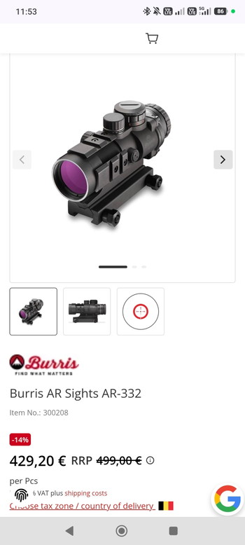 Image 4 for Burris AR Sights AR-332