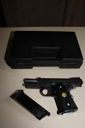 Imagen 2 de WE Baby Hi-Capa 3.8 Black 6mm Airsoft Gas Blow Back Pistol RIF GBB Disc