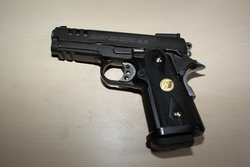 Imagen 3 de WE Baby Hi-Capa 3.8 Black 6mm Airsoft Gas Blow Back Pistol RIF GBB Disc