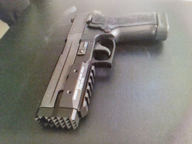 Image 1 for SIG P226 under rail met spiked compensator