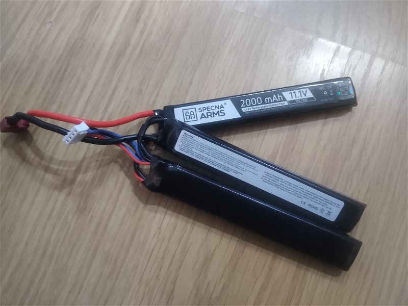 Image 1 for Specna Arms 11.1v lipo 2000mAh 15/30C butterfly t-connect deans batterij