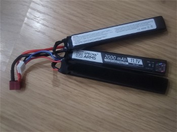 Image 2 for Specna Arms 11.1v lipo 2000mAh 15/30C butterfly t-connect deans batterij