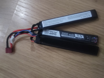 Bild 2 für Specna Arms 11.1v lipo 2000mAh 15/30C butterfly t-connect deans batterij