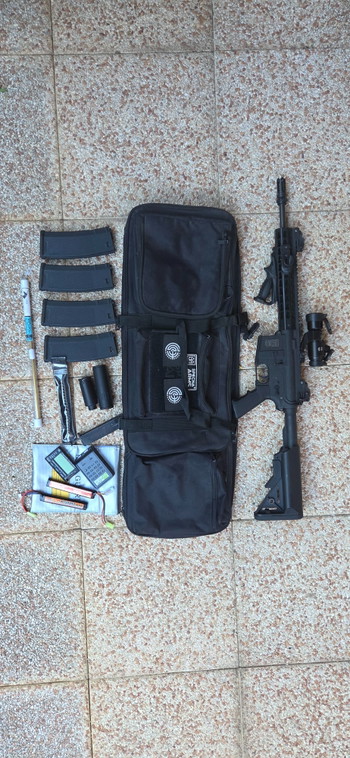 Image 2 pour Lot réplique specna arms upgrade avec chargeur batterie silencieux sac transport etc...
