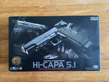 Bild 3 für Tokyo Marui Hi-Capa 5.1 GBB Airsoft Pistole -sehr guter Zustand -ab 18