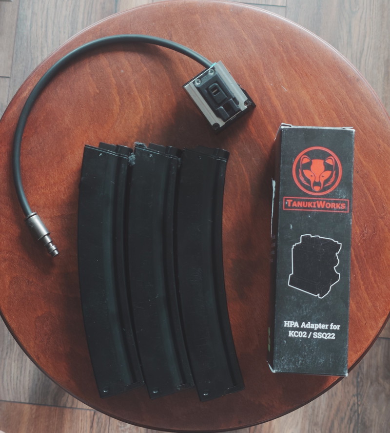 Zdjęcie 1 – KC02 TanukiWorks HPA adapter Mp5 + 3 Mp5 CYMA magazines