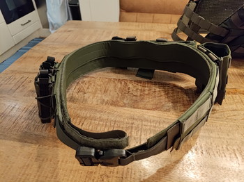 Image 2 for Warrior Low Profile Molle Belt OD Green.