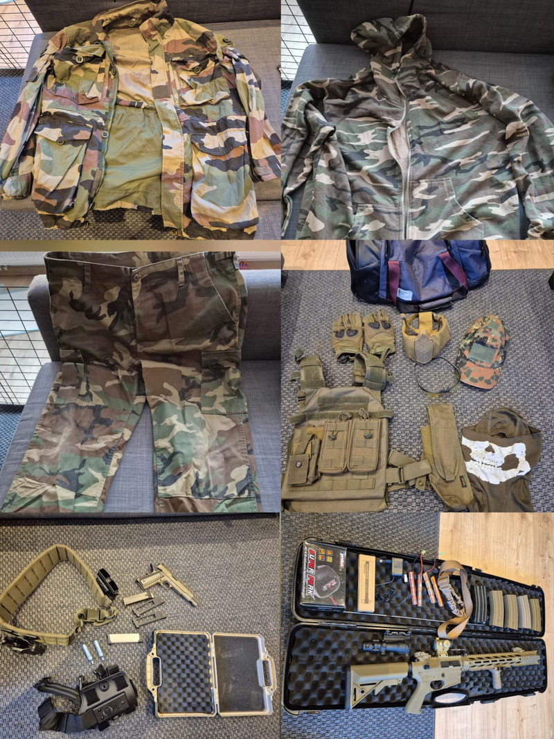 Image 1 for Airsoft Kit + Replica tactical lancer lt 25 And Pistol full metal KJ KP-16 1911