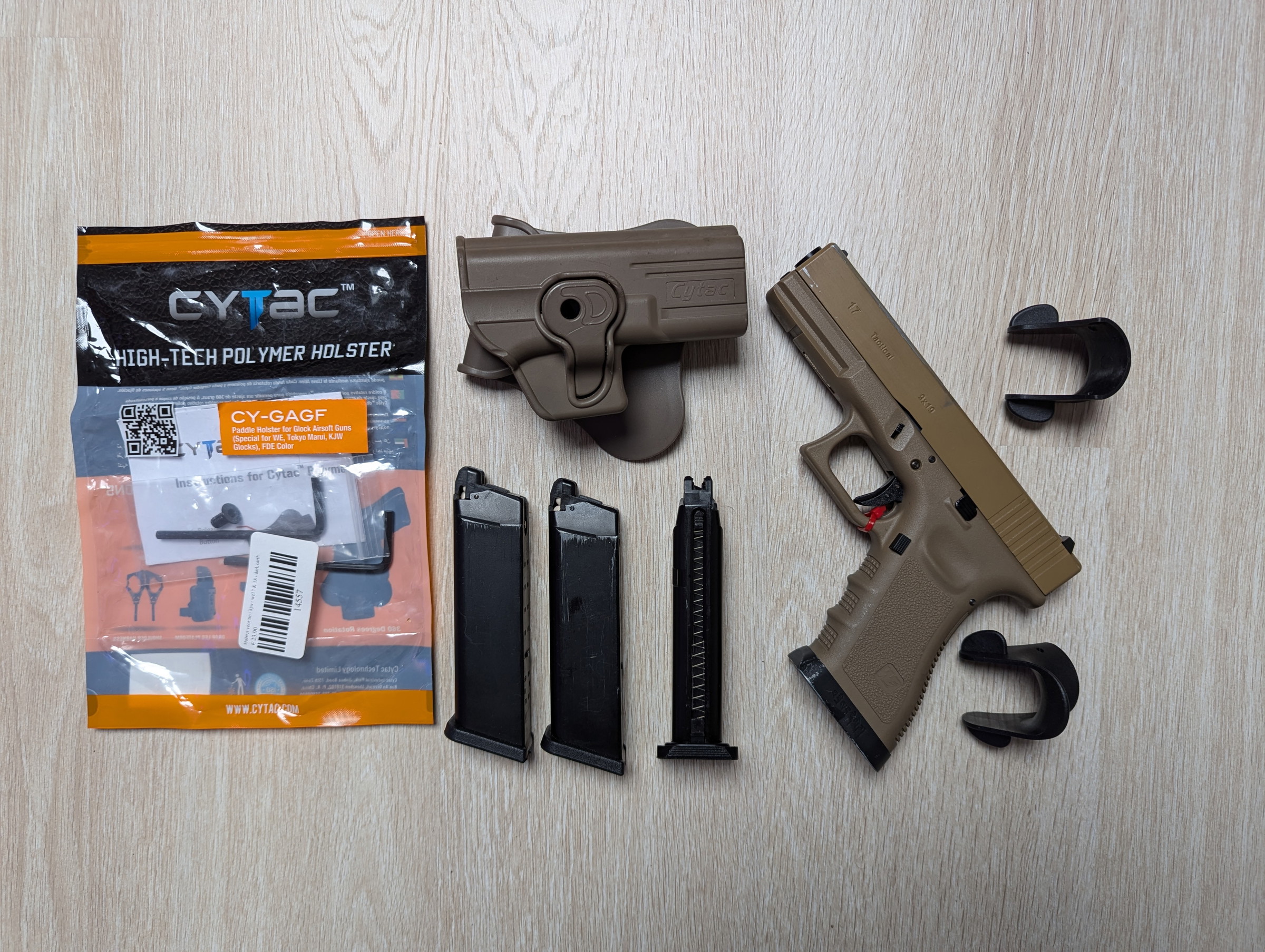 Étui de Police noir pour droitier, accessoire de chasse tactique Glock