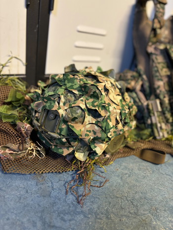 Image 3 for Dutch NFP Multitone camouflage helmet scrim