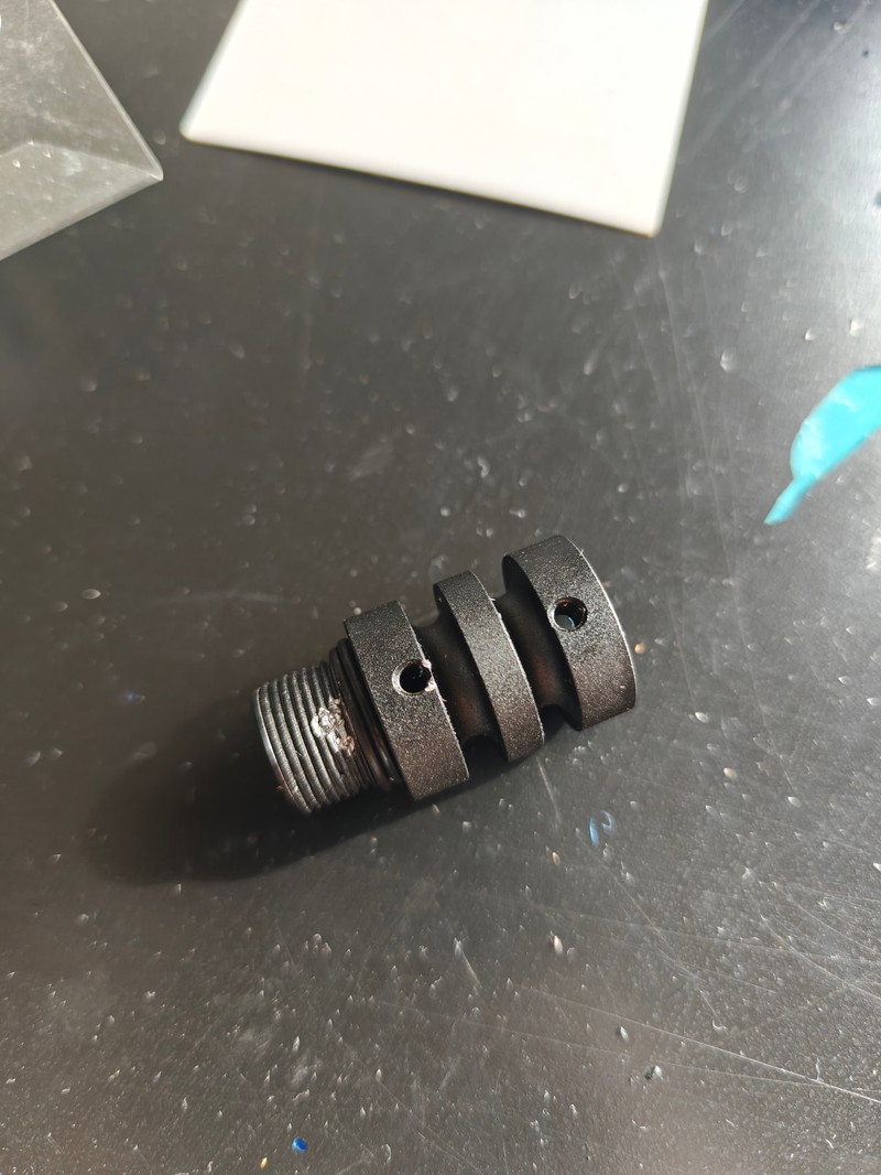 Bild 1 für Action Army AAP-01C CNC Aluminium Silencer Adapter 14mm- schwarz
