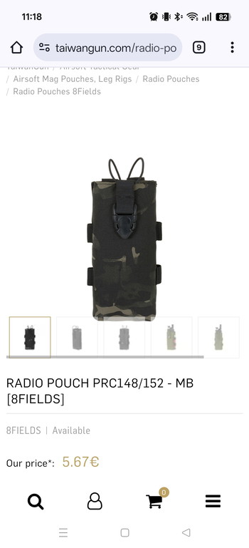 Imagen 2 de 8Fields Multicam Black Radio Pouch PRC148/152
