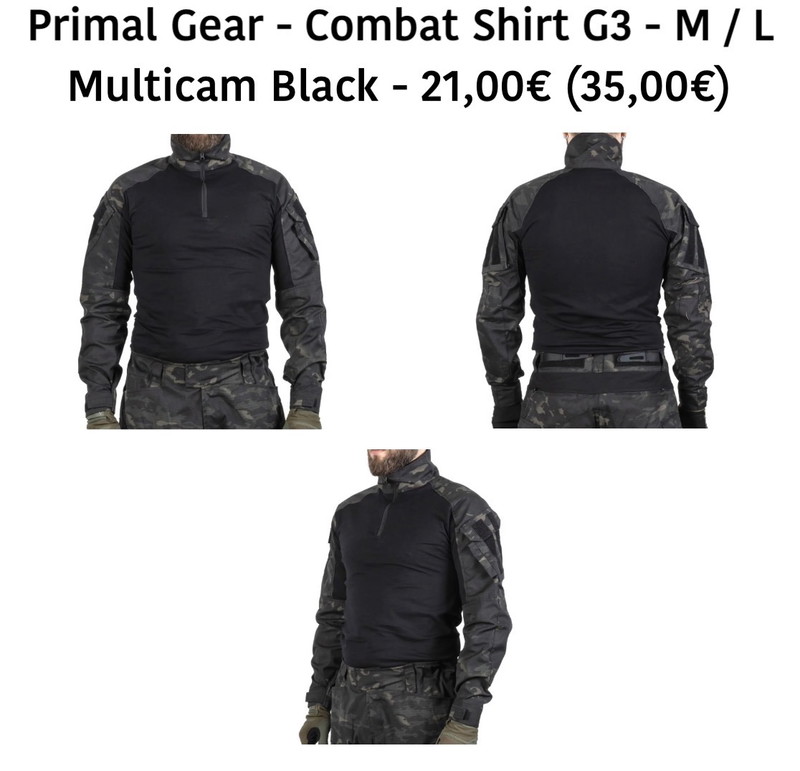 Imagen 1 de Primal Gear Combat Shirt G3 Multicam Black
