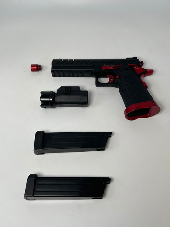 Image 3 pour Airsoft Hi-Capa 5.1S GBB Pistol (Black / Red Match)