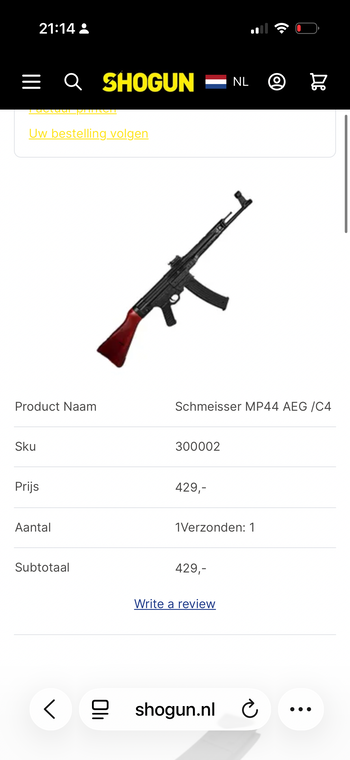 Image 2 for Cybergun Schmeisser MP44 AEG (nieuw) +3 magazijnen