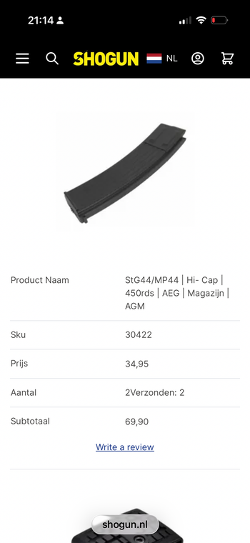 Image 3 for Cybergun Schmeisser MP44 AEG (nieuw) +3 magazijnen