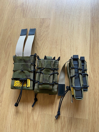 Imagen 2 de 1x Emersongear EM6346 double decker open m4 pistol mag pouch Multicam Tropic (zonder de mags)